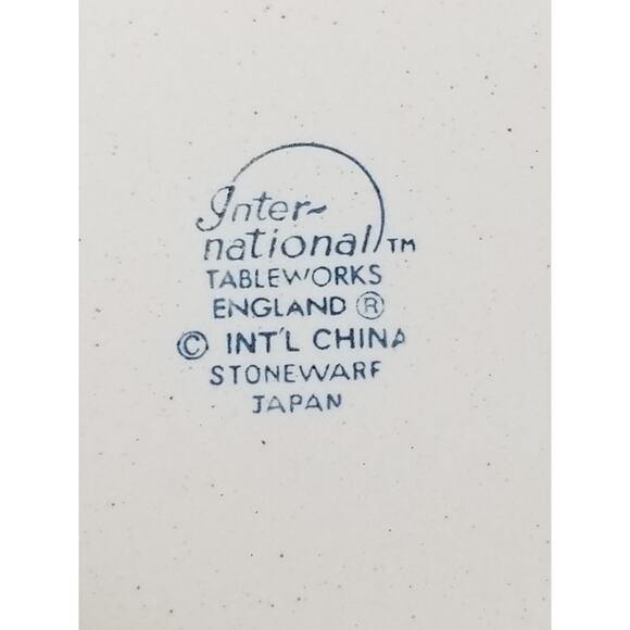International Tableworks England Serving Plate 12" & Bowl 9" Stoneware Japan - Picture 11 of 13